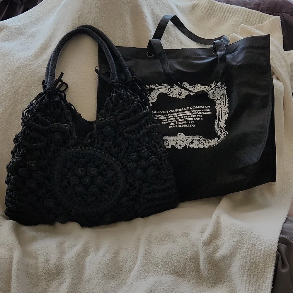 Clever Carriage Company Positano Hand Macrame Satchel - Picture 4 of 8